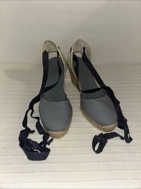 Alohas Wedge Sandals Espadrille tie ankle Shoes Size 40